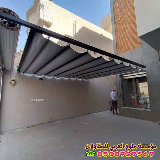 مظلات سيارات والشد الإنشائي والمظلات المتحركةفي حي البساتين 
